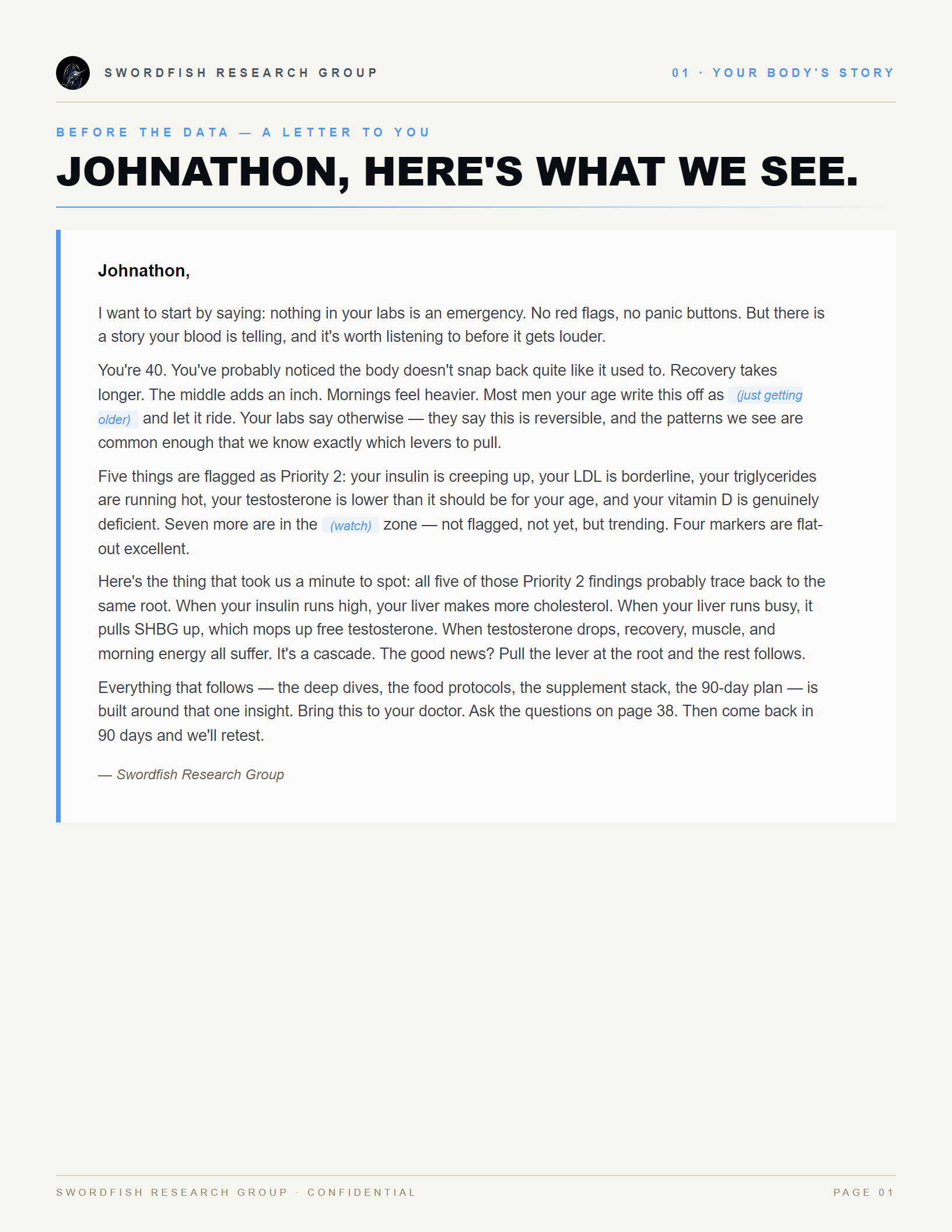 The Letter to You